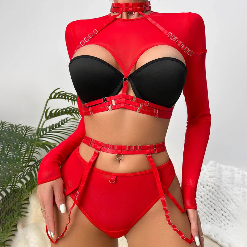 ToucheArt Lace Bra Set with Back Closure