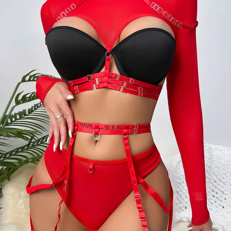 ToucheArt Lace Bra Set with Back Closure