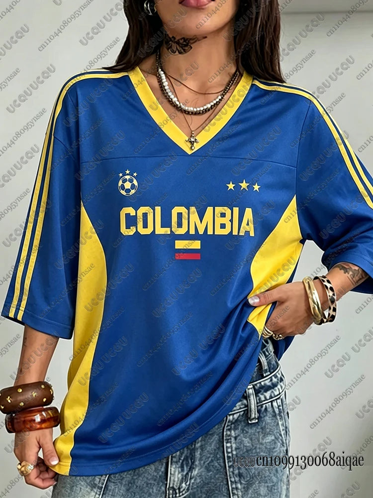 Oversized 3D Print Soccer / Fútbol Jerseys – V-Neck Unisex Streetwear | NAGATI