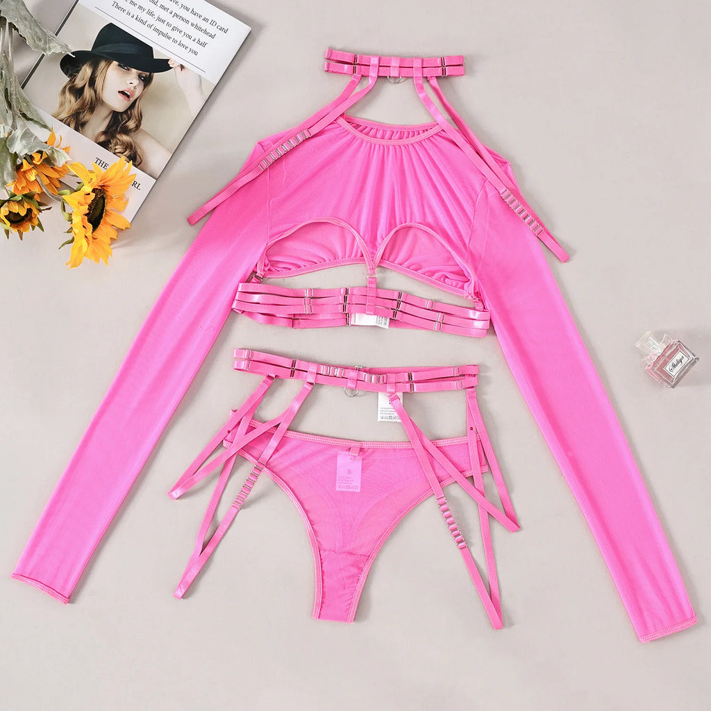 ToucheArt Lace Bra Set with Back Closure